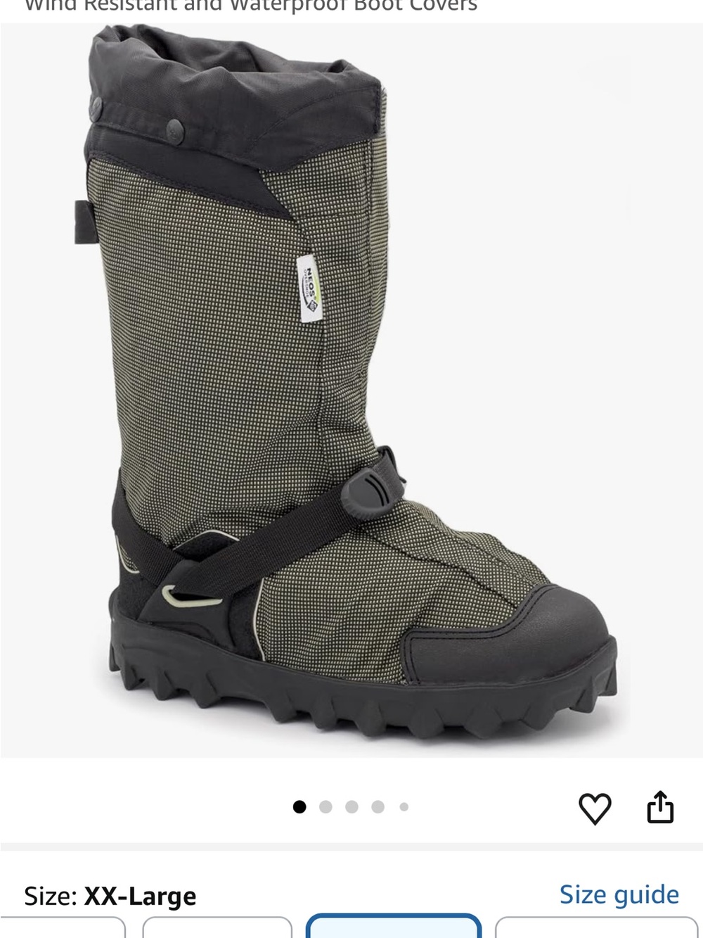 Men's Olive Green and black overshoe